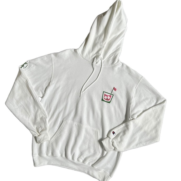 CHAMPION / BARSTOOL SPORTS SPITTIN CHICLETS WHITE PINK WHITNEY COCKTAIL HOODIE - Picture 2 of 8